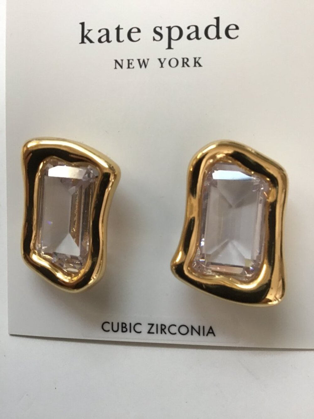 Kate Spade New Glass and Gold Earrings